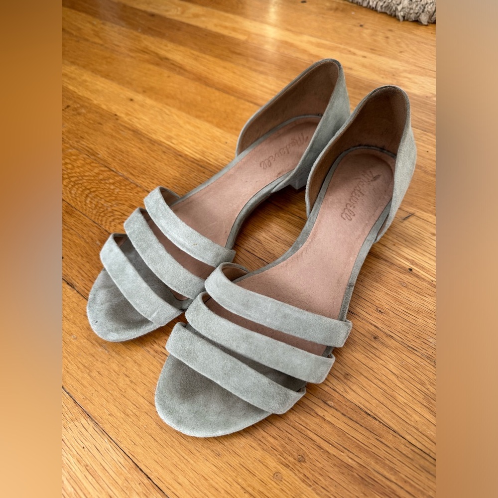 Madewell sage green sandals